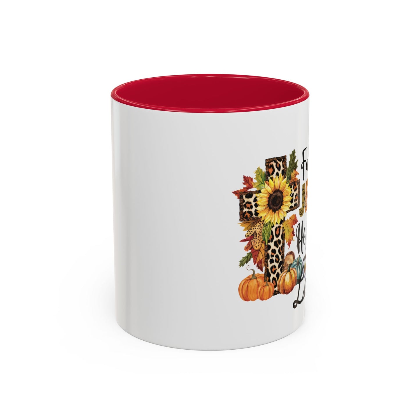 Fall for Jesus, He Never Leaves Mug