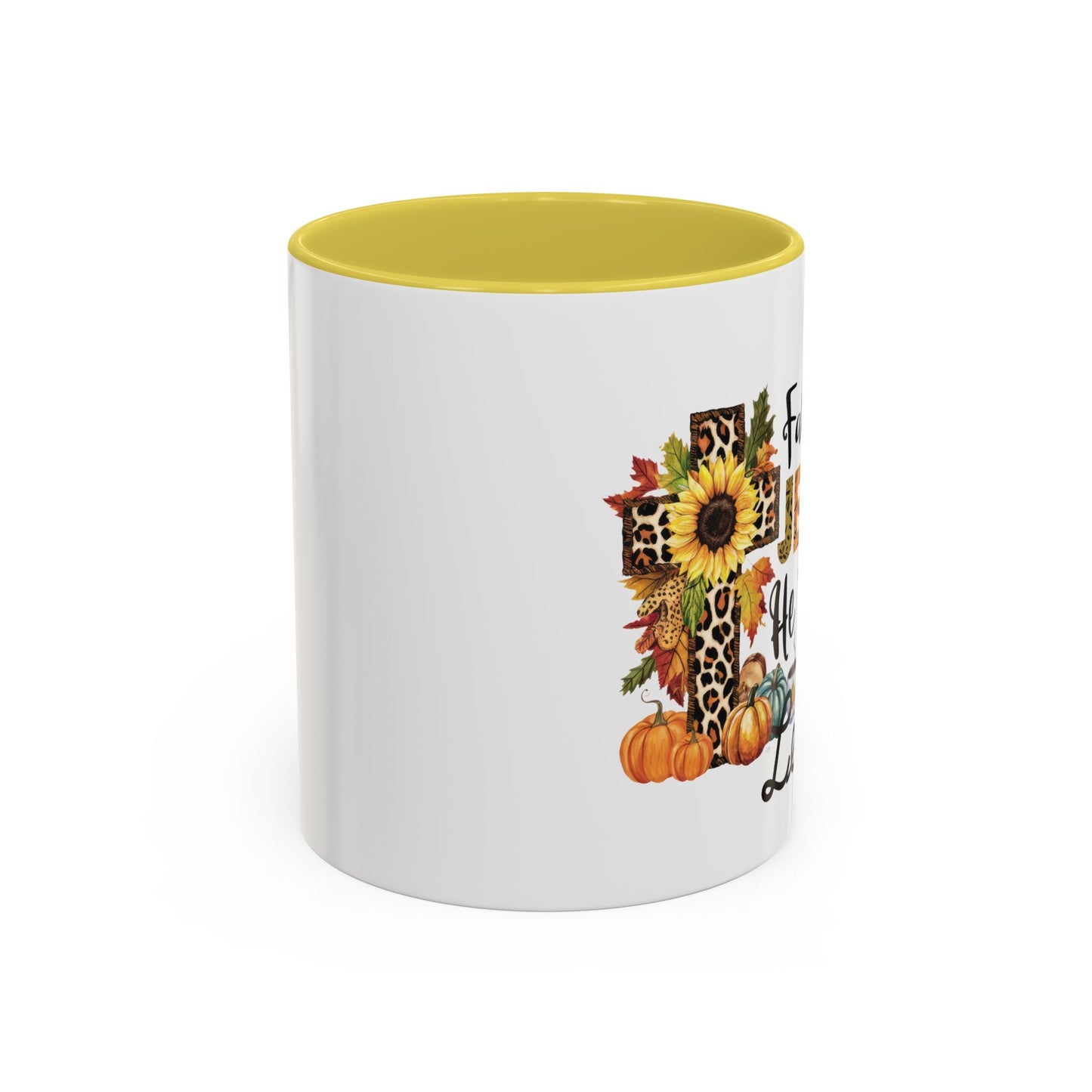 Fall for Jesus, He Never Leaves Mug