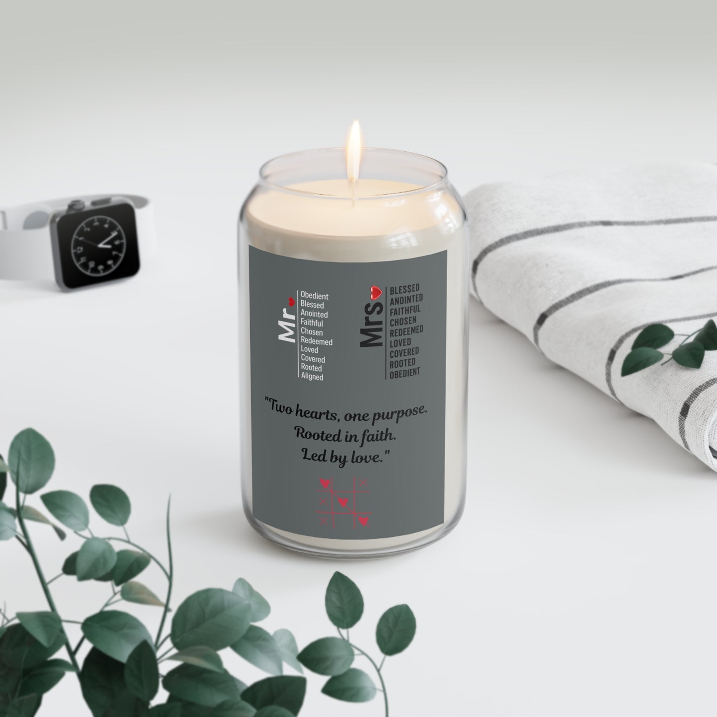 Two Hearts, One Purpose Candle