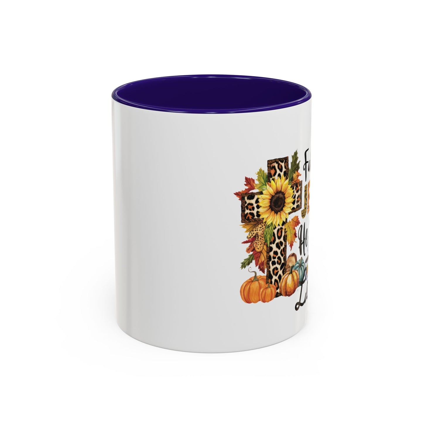 Fall for Jesus, He Never Leaves Mug