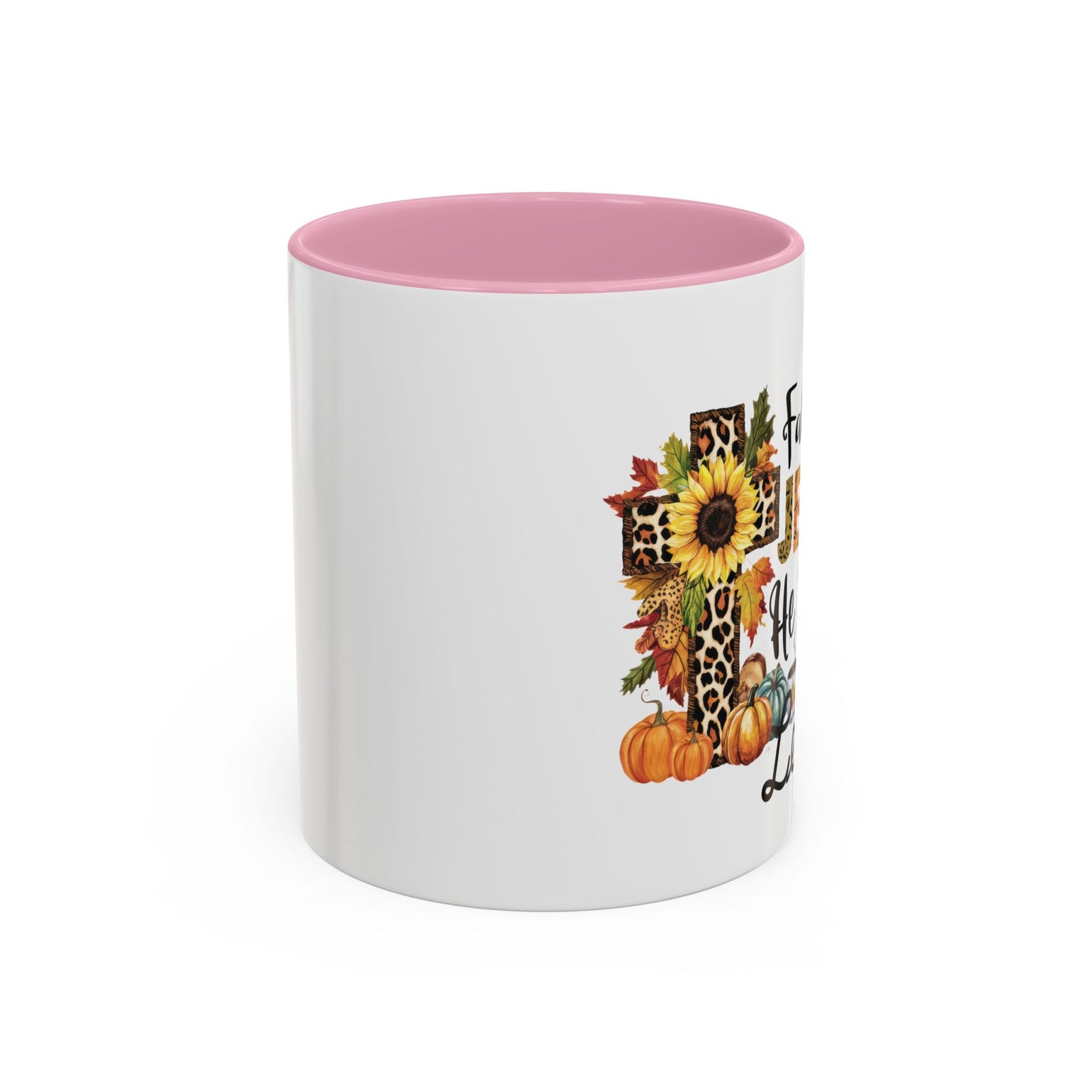 Fall for Jesus, He Never Leaves Mug