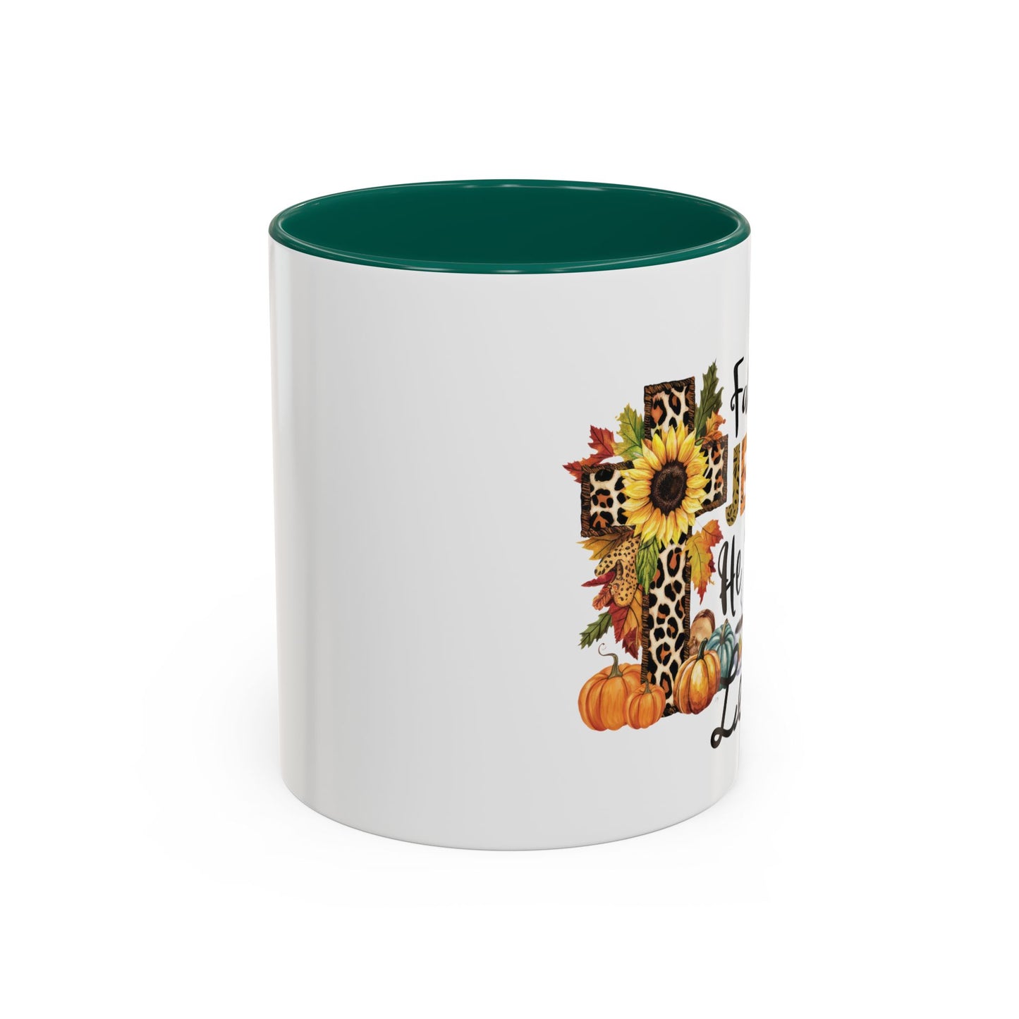 Fall for Jesus, He Never Leaves Mug