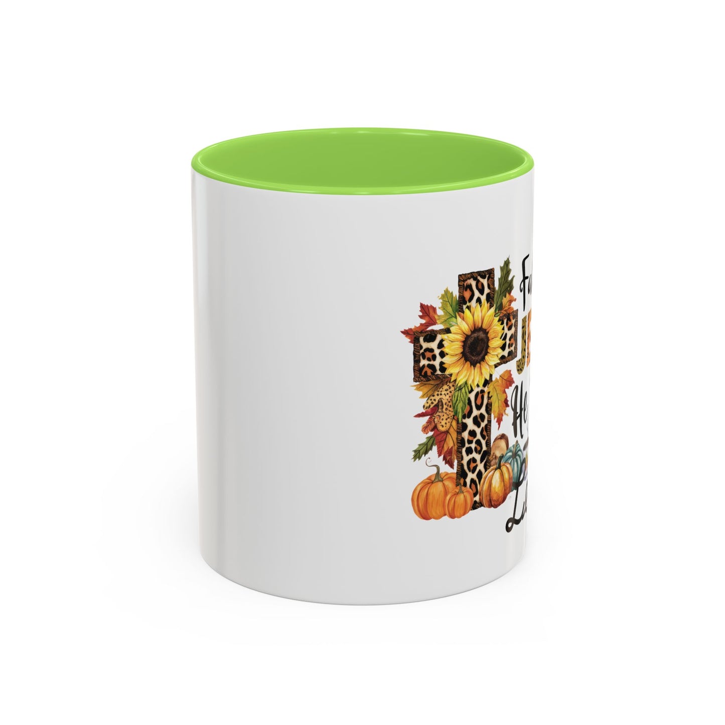 Fall for Jesus, He Never Leaves Mug