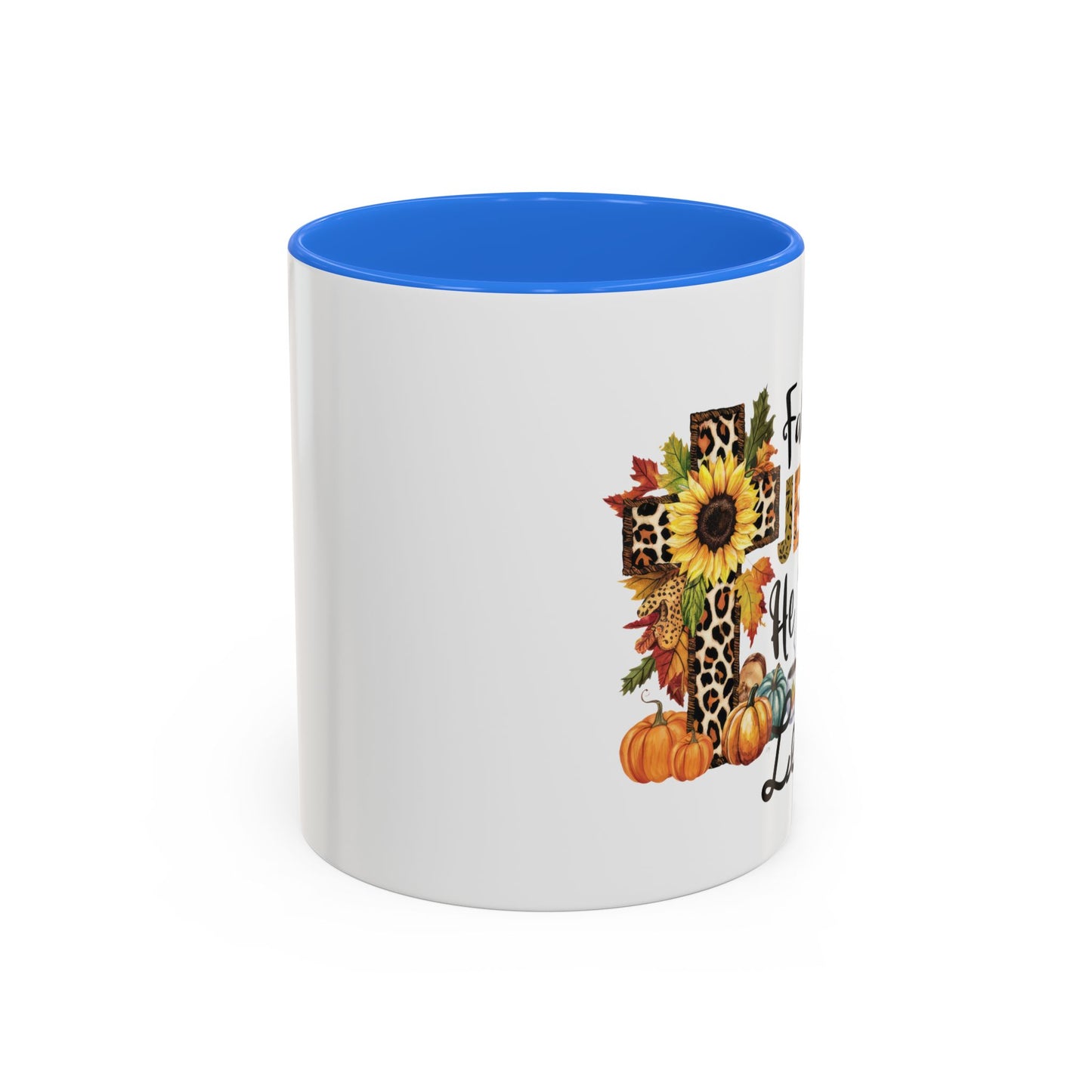 Fall for Jesus, He Never Leaves Mug