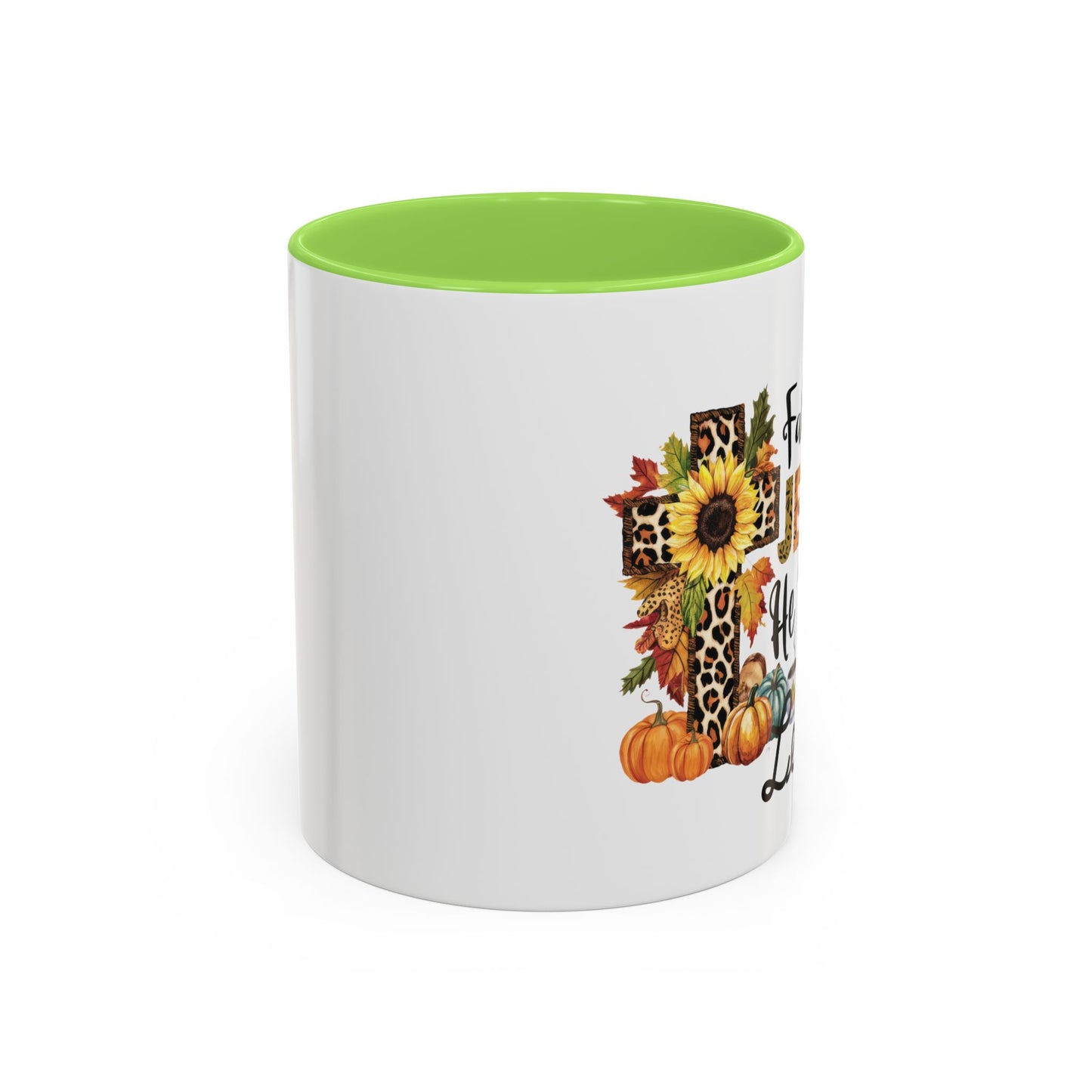 Fall for Jesus, He Never Leaves Mug