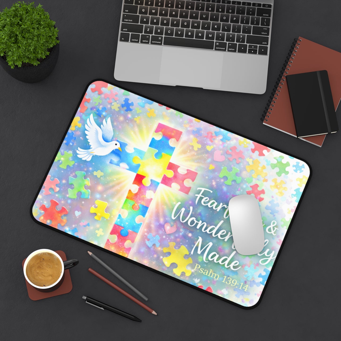 Fearfully & Wonderfully Made Faith Cross Mouse Pad