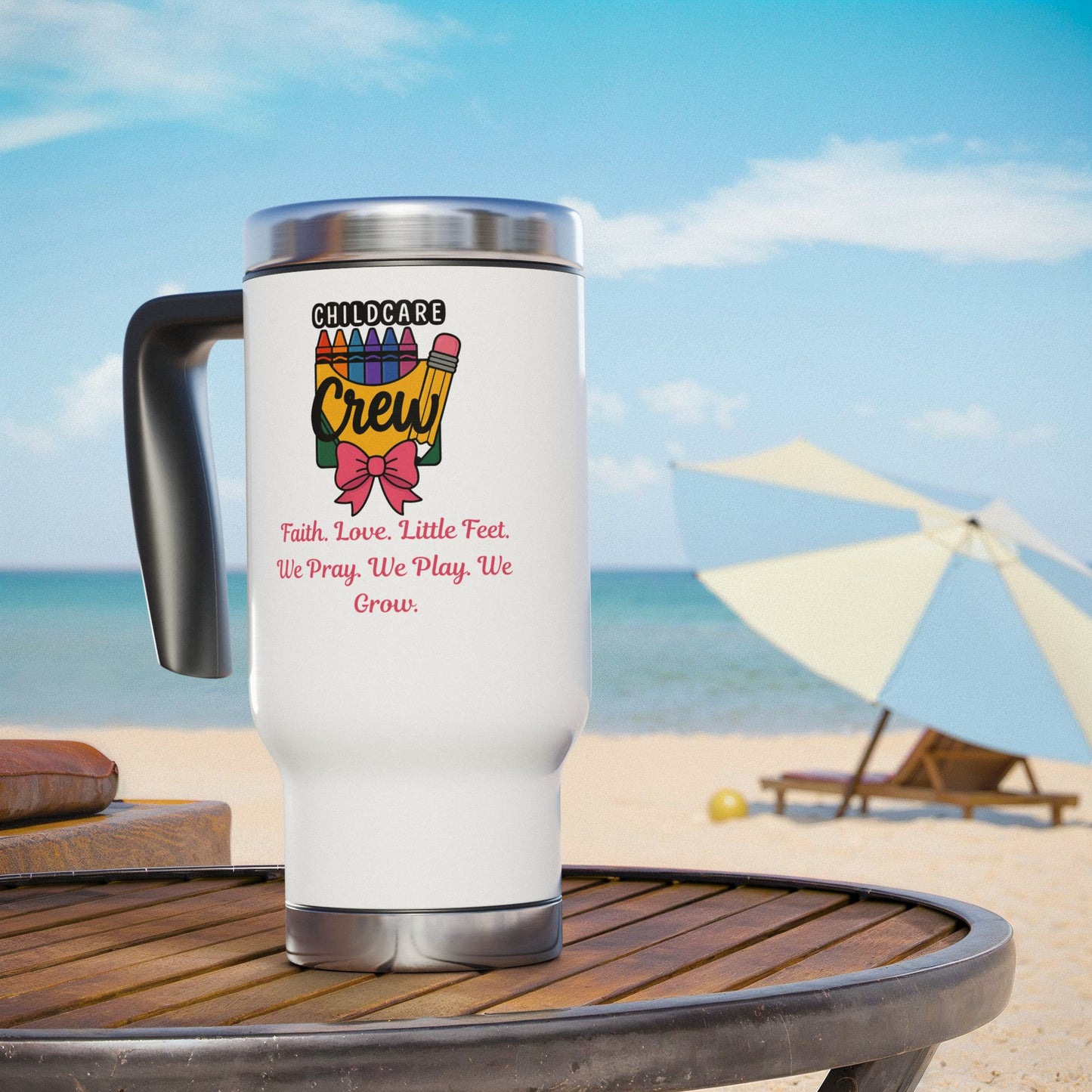 Faith, Love, Little Feet Tumbler
