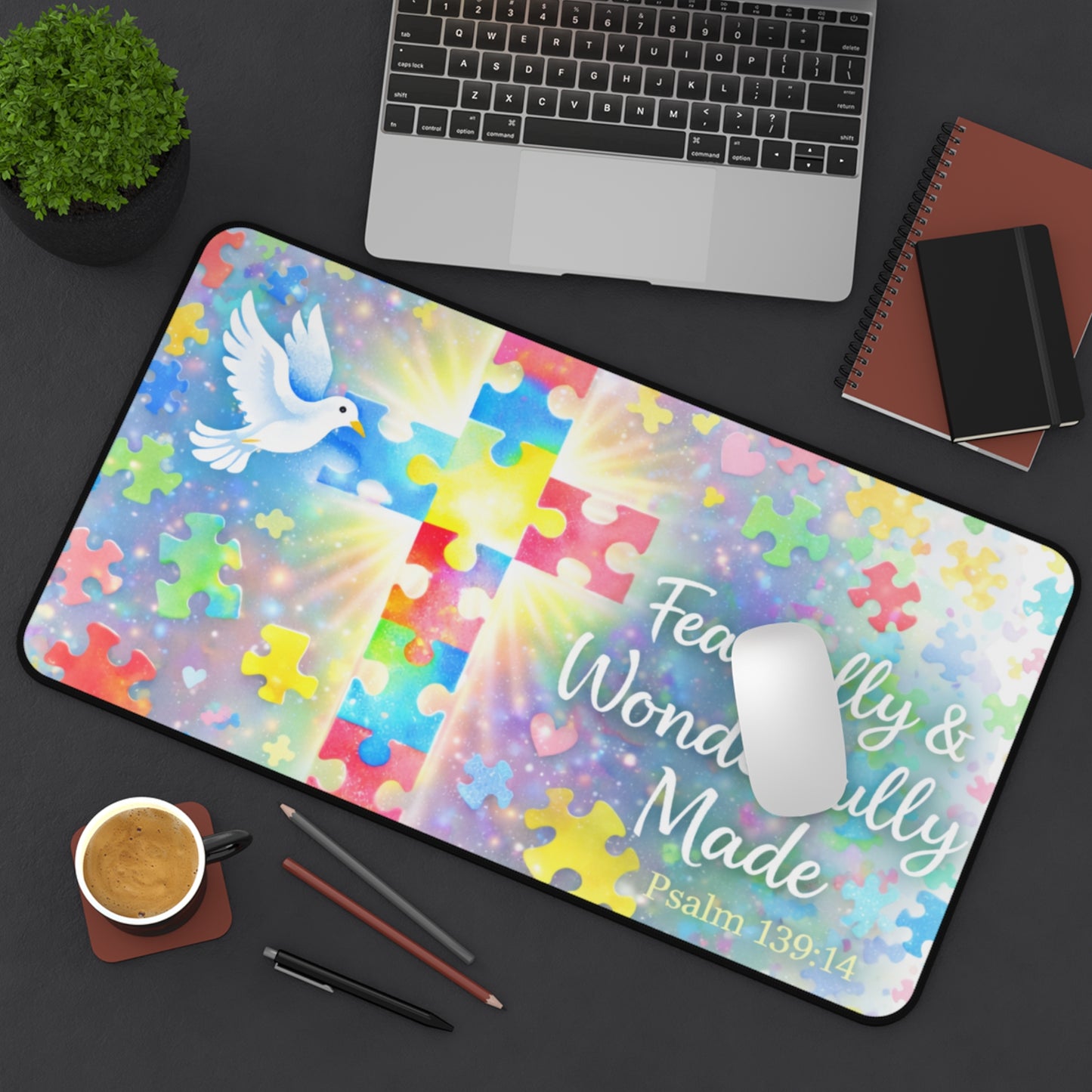 Fearfully & Wonderfully Made Faith Cross Mouse Pad