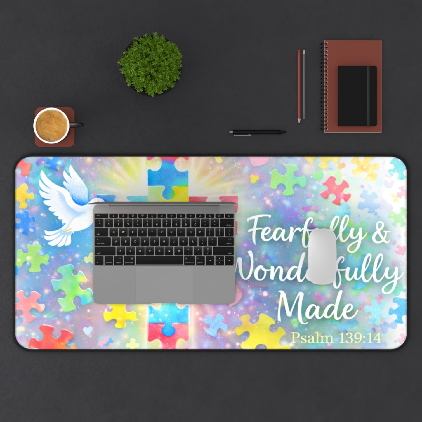 Fearfully & Wonderfully Made Faith Cross Mouse Pad