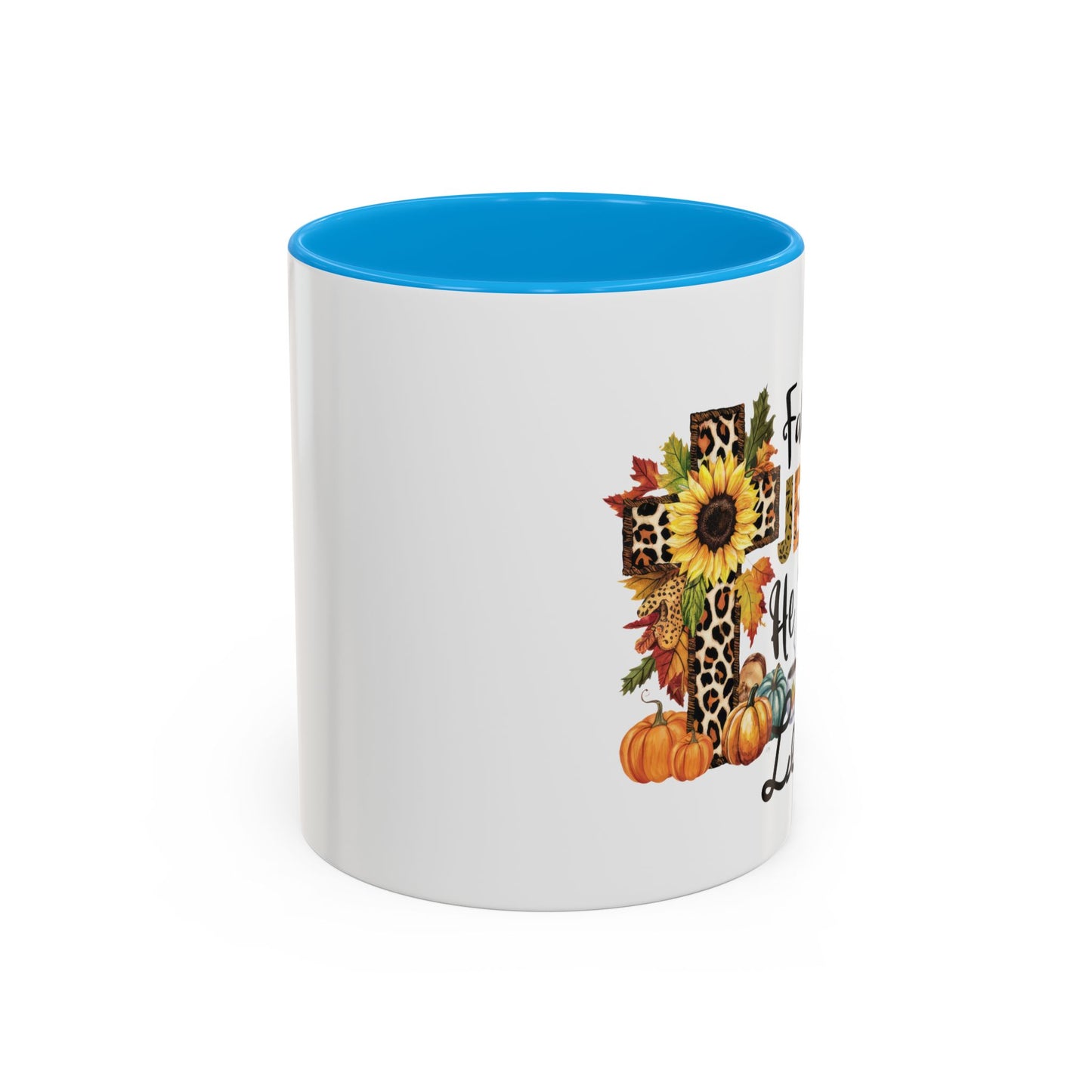 Fall for Jesus, He Never Leaves Mug