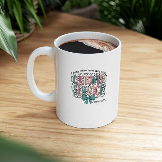 Customer Service Proverbs 15:1 Mug