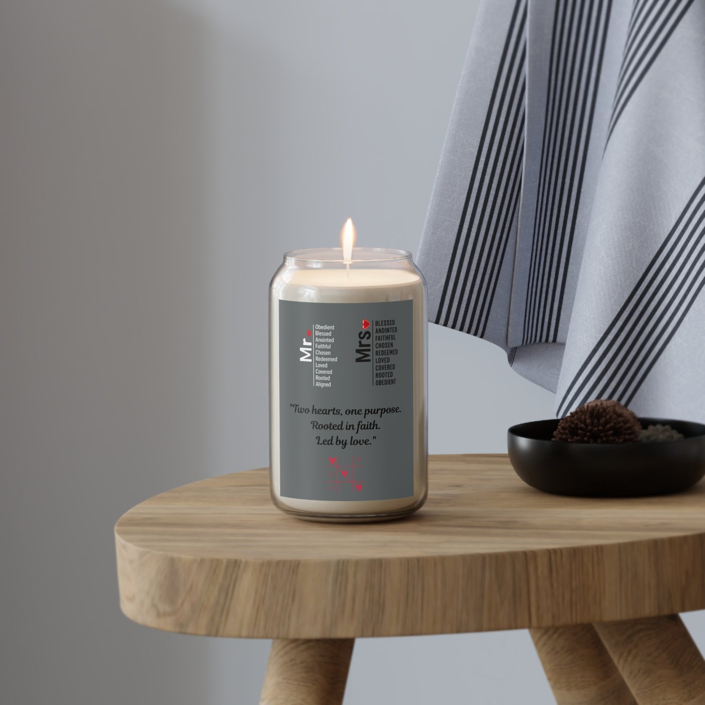 Two Hearts, One Purpose Candle