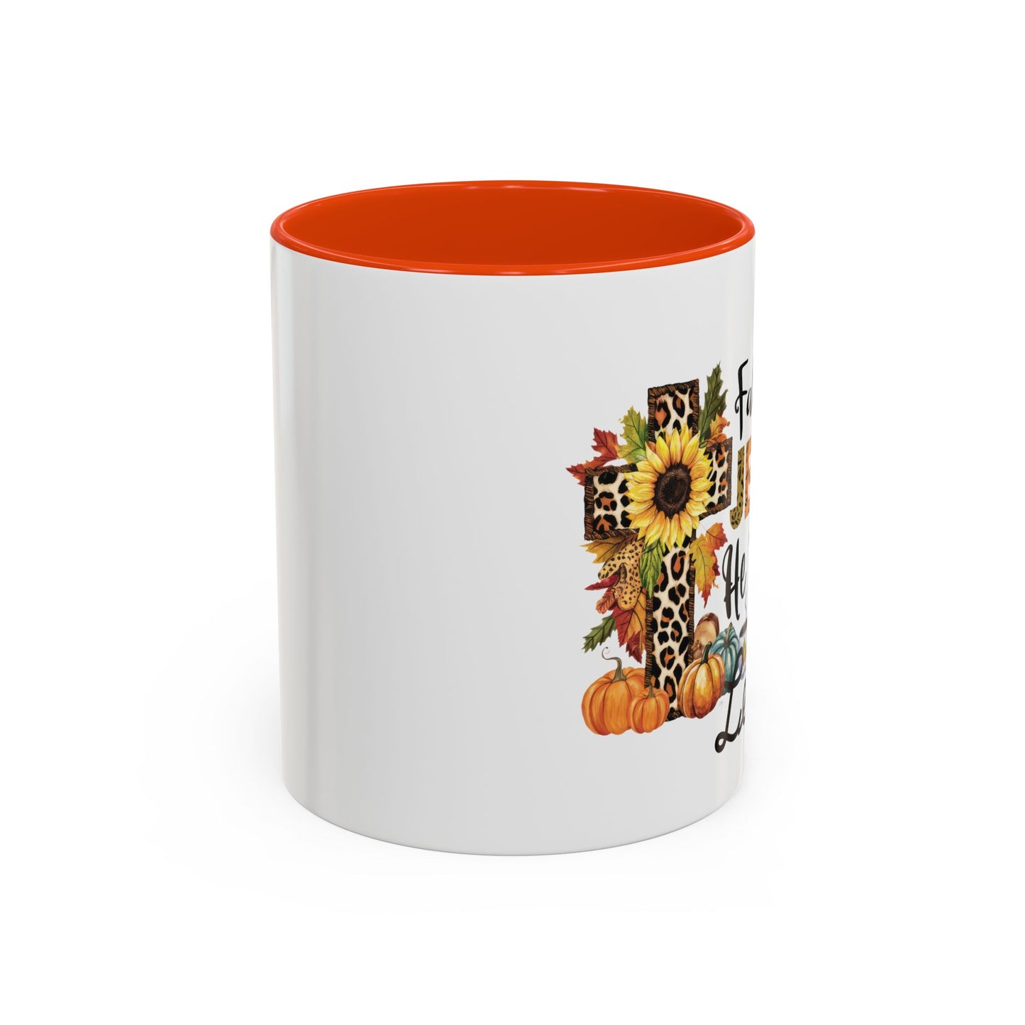 Fall for Jesus, He Never Leaves Mug
